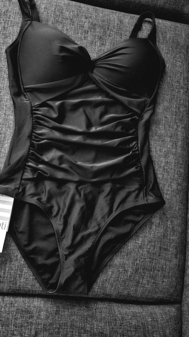 Siyah Strappy Kadın Mayo - Görsel 2