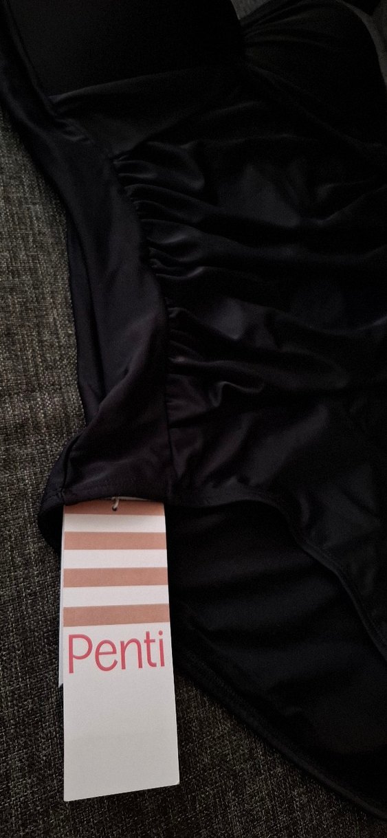 Siyah Strappy Kadın Mayo - Görsel 4