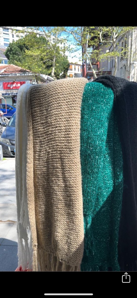 Örgü Bohem Tarzı Kadın Atkı - Görsel 2