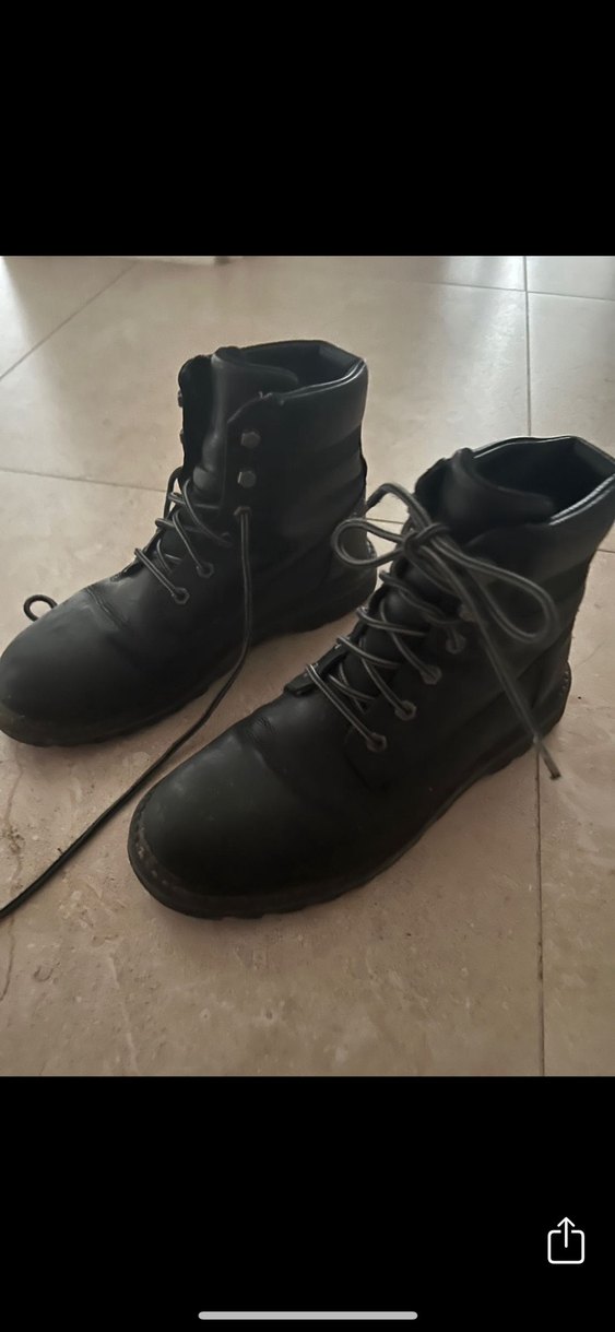 Siyah Deri Erkek Bot - Görsel 2