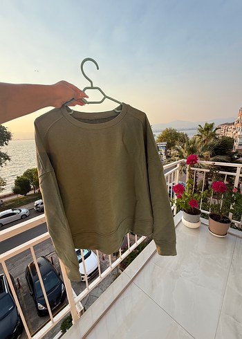 Kadın Haki Oversize Sweatshirt