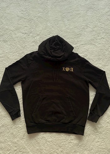 Siyah Kapüşonlu Kadın Sweatshirt