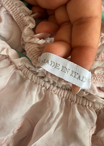 universal Beden Dantel Detaylı Bohem Pembe Straplez Bluz