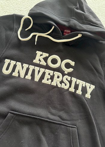 s Beden Siyah Kapüşonlu Kadın Sweatshirt