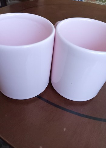 Pastel Pembe Seramik 2'li Kupa