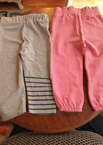 Kız Çocuk Gri ve Pembe Tayt Seti - Görsel 4