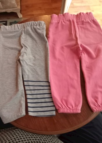 Kız Çocuk Gri ve Pembe Tayt Seti - Görsel 3