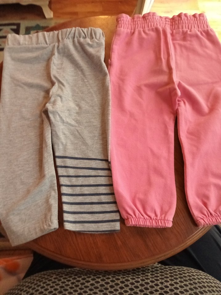 Kız Çocuk Gri ve Pembe Tayt Seti - Görsel 4