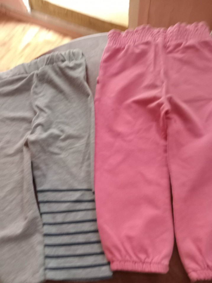 Kız Çocuk Gri ve Pembe Tayt Seti - Görsel 2