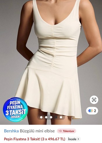 Bershka Buzgulu Mini Elbise