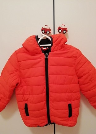 Koton 1.5 - 2 yaş turuncu, içi dolgulu bebek montu