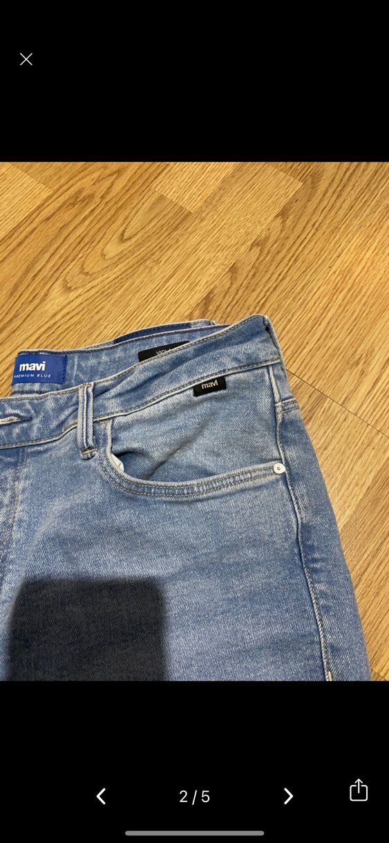 Kadın Mavi Regular Fit Denim Pantolon - Görsel 2