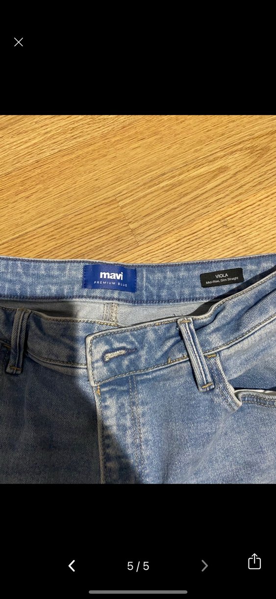 Kadın Mavi Regular Fit Denim Pantolon - Görsel 3