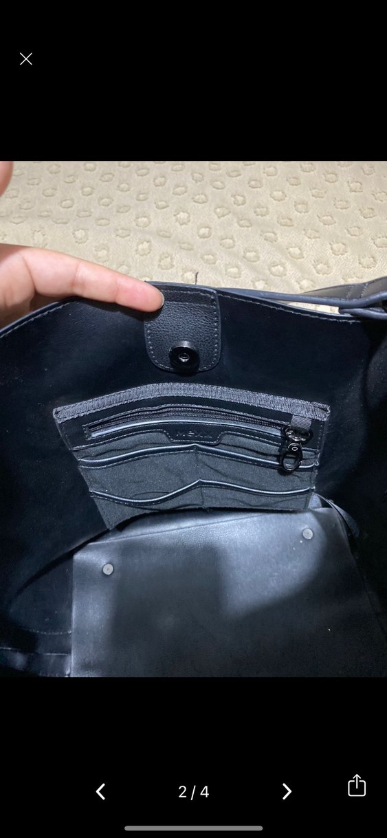 Siyah Deri Kadın Omuz Çantası - Görsel 2