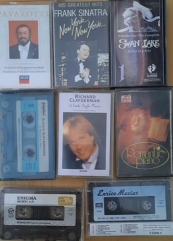 8 adet klasik müzik kaseti