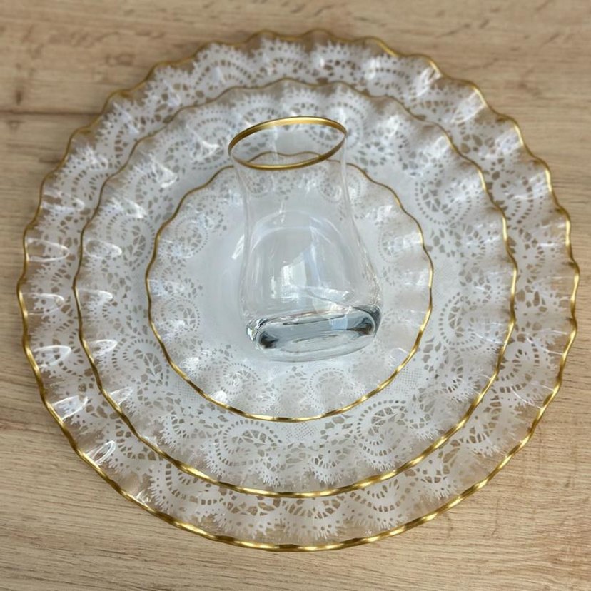 Desenli Çok Renkli kahvaltı seti - Görsel 3