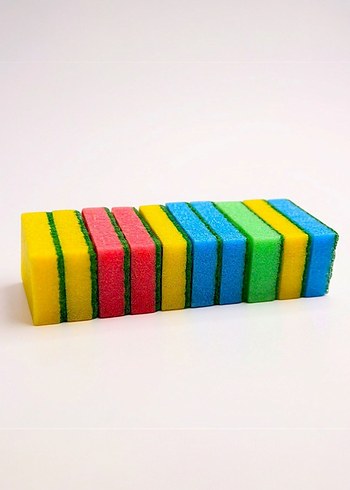 10'lu Renkli Ekonomik Bulaşık Süngeri - Görsel 2