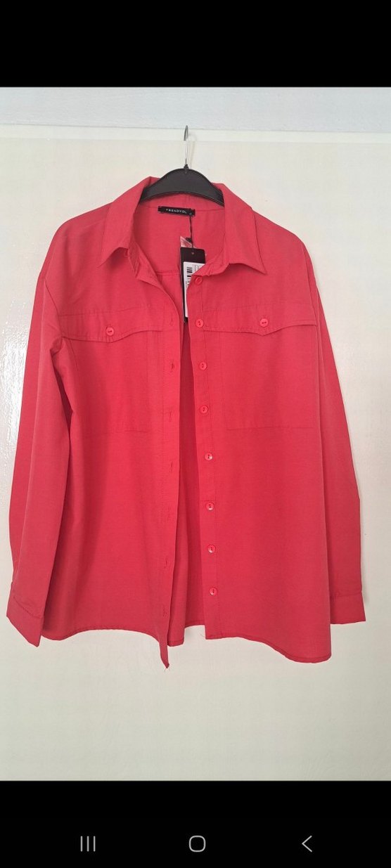 Trendyol Kırmızı  Gömlek - Görsel 2