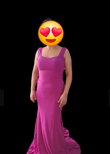 Bellamare Fuşya Abiye Elbise - Görsel 5