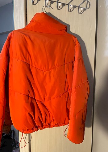 H&M Kadın turuncu Fermuarlı Kısa Mont