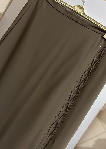 Drapeli Bej Uzun Etek - Görsel 2