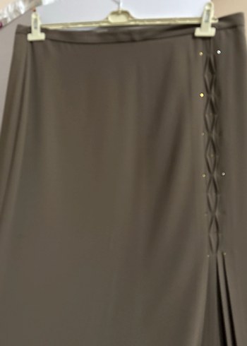 Drapeli Bej Uzun Etek - Görsel 3