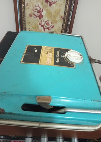 Turkuaz Vintage Tam Otomatik Rozet - Görsel 6