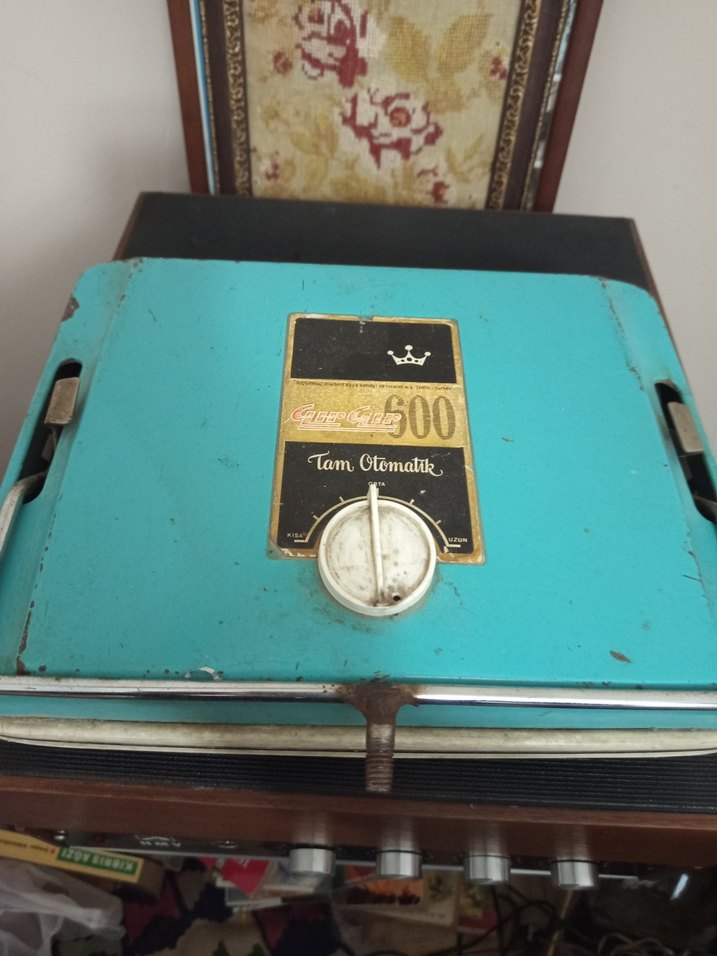 Turkuaz Vintage Tam Otomatik Rozet - Görsel 2