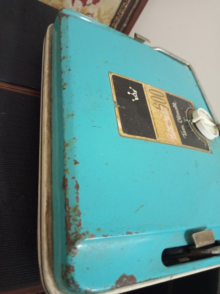 Turkuaz Vintage Tam Otomatik Rozet - Görsel 3