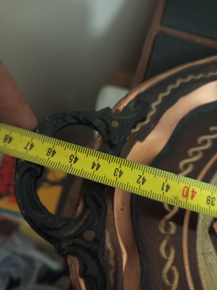 Kahverengi Nakışlı Geleneksel Tepsi - Görsel 4