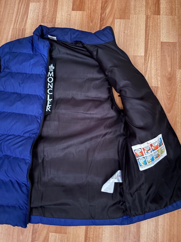 Mavi Erkek Şişme Yelek, Fermuarlı, Yüksek Yaka - Görsel 2