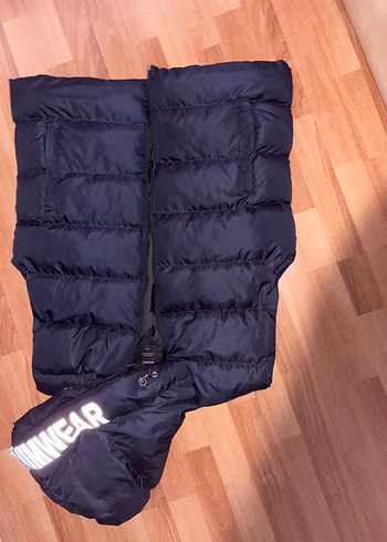 Erkek Lacivert Kapüşonlu reflektörlü Fermuarlı Yelek - Görsel 4