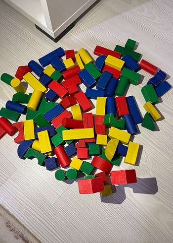 Renkli Ahşap Lego Blokları - Görsel 2