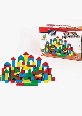 Renkli Ahşap Lego Blokları - Görsel 3