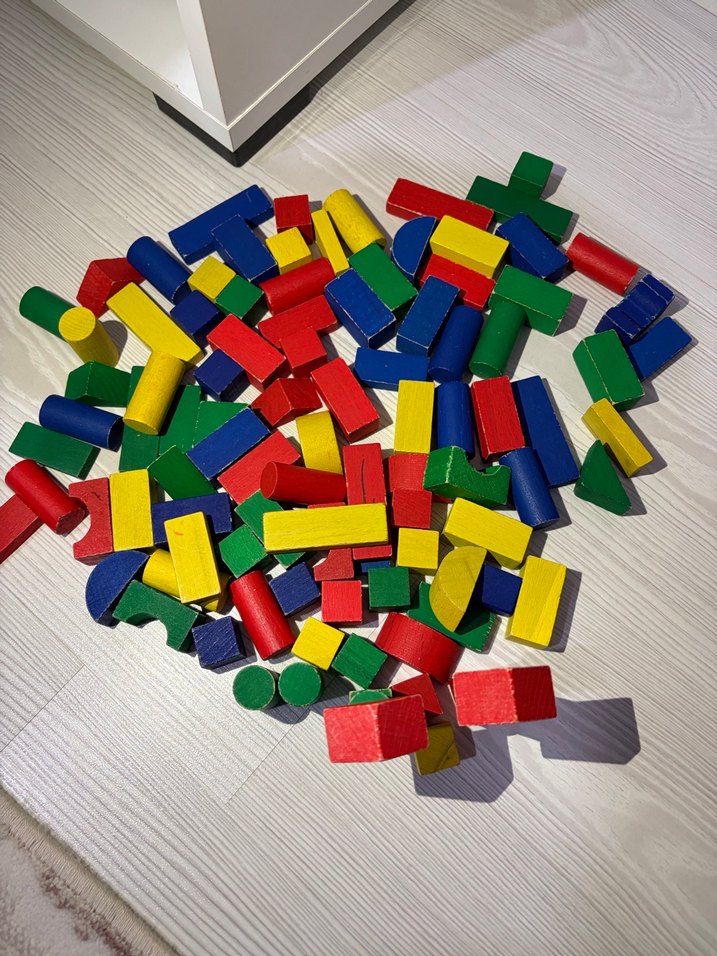 Renkli Ahşap Lego Blokları - Görsel 2
