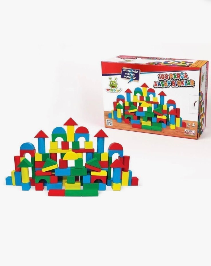 Renkli Ahşap Lego Blokları - Görsel 3