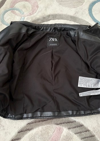 Kadın Siyah Deri Biker Ceket - Görsel 5