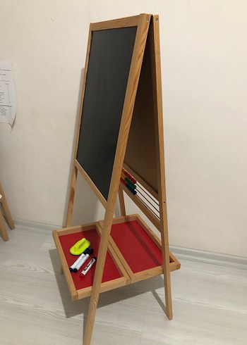 Çocuklar için 2 Taraflı Ayaklı Yazı Tahtası - Görsel 2