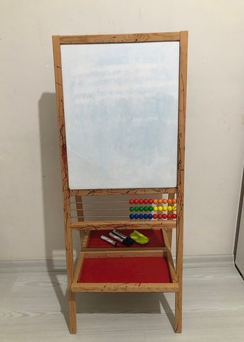 Çocuklar için 2 Taraflı Ayaklı Yazı Tahtası - Görsel 3