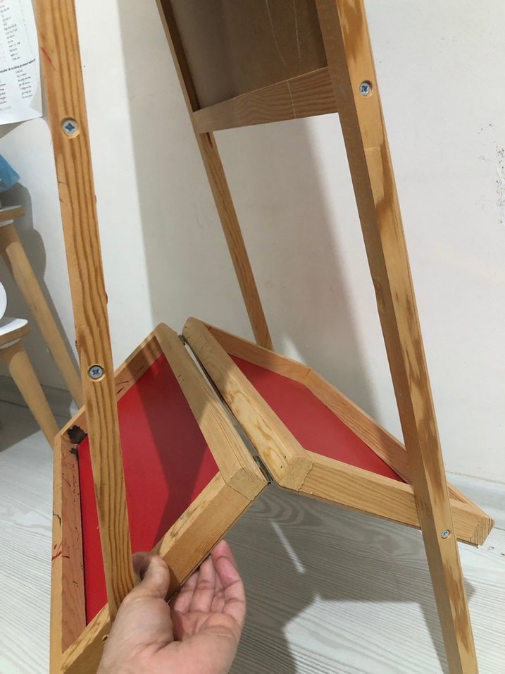 Çocuklar için 2 Taraflı Ayaklı Yazı Tahtası - Görsel 4