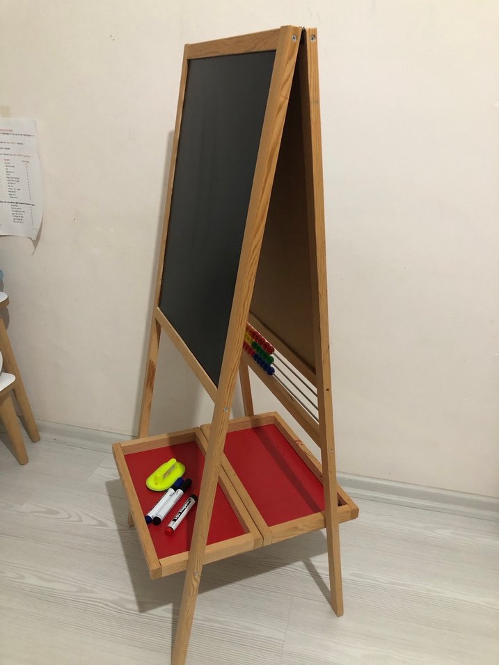 Çocuklar için 2 Taraflı Ayaklı Yazı Tahtası - Görsel 2