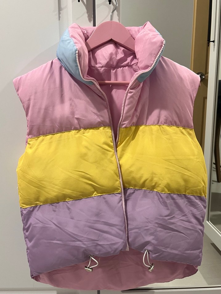 Renkli Bağcıklı Kadın Şişme Yelek - Görsel 2