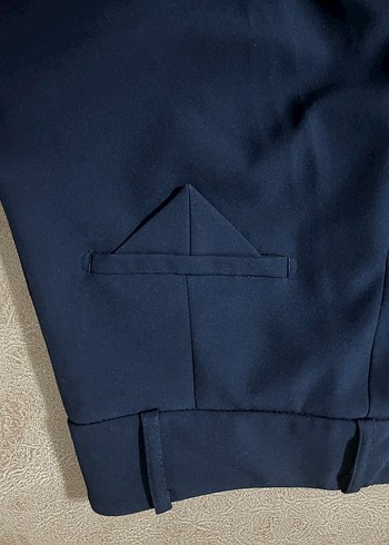s Beden Kadın Mavi Regular Fit Kumaş Pantolon 34 36 beden uyumlu