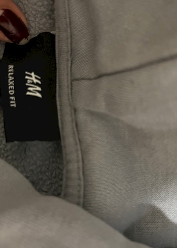 H&M Fermuarlı Gri Kadın Sweatshirt