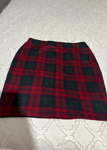 Ekoseli M beden likralı etek. - Görsel 2
