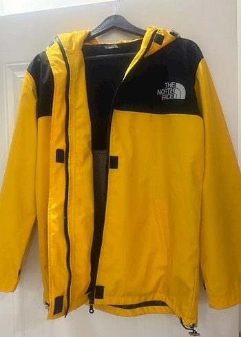 l Beden Erkek Sarı The North Face Kapüşonlu Rüzgarlık