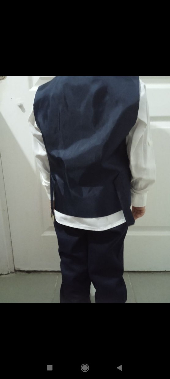 Gri Çocuk Takım Elbise Notch Yaka - Görsel 3