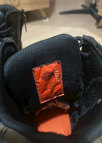 Harley Davidson Kadın Siyah Deri Biker Botlar