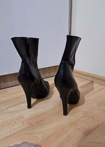 Siyah Deri Goth Bot - Görsel 3