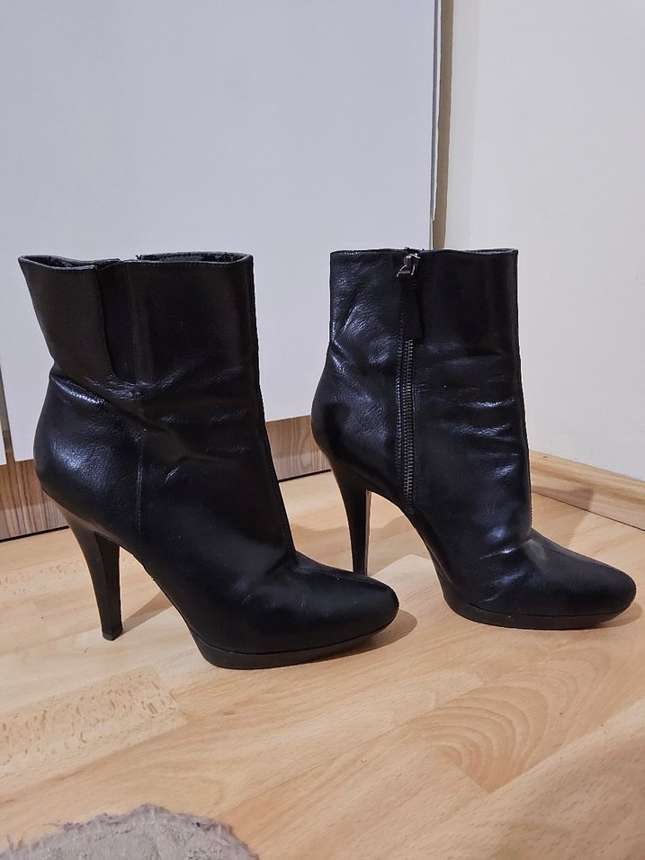 Siyah Deri Goth Bot - Görsel 2